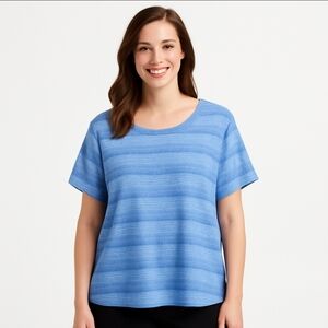 Allison Daley Blue Lace Top Sz XL